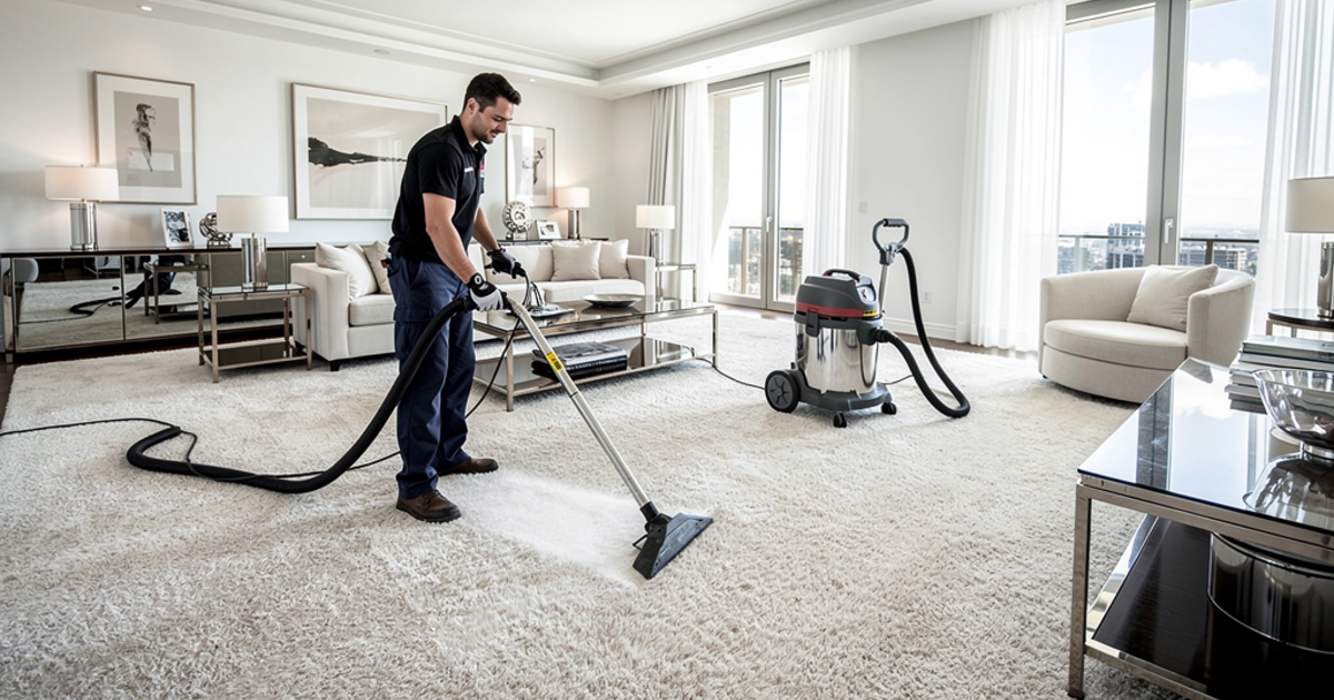 Professional Carpet Cleaning Service Action